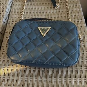 GUESS Navy Quilted Crossbody Bag